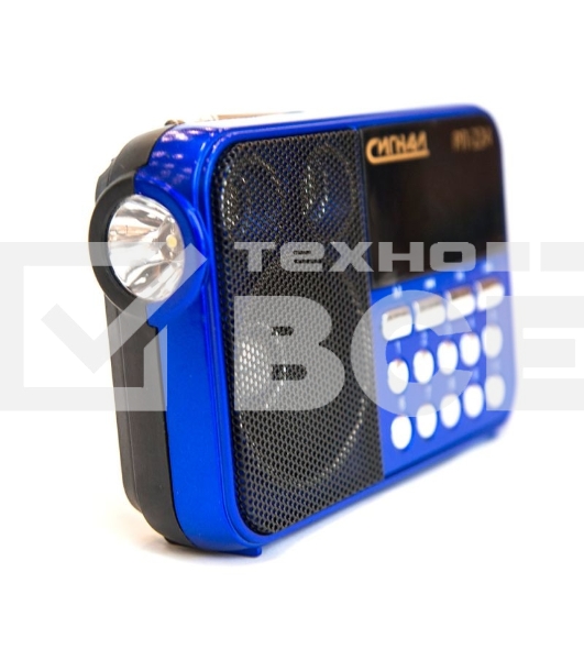 Радиоприемник Сигнал РП-224, бат. 3*АА (не в компл.), 220V, акб 400мА/ч, USB, SD, дисплей, фонарик