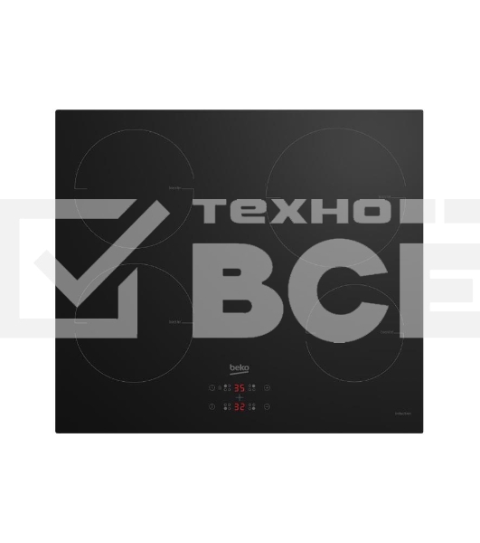 Встраиваемая индукционная варочная поверхность Beko HII 64400 MT, Черный