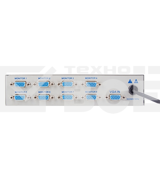 Делитель гнездо VGA на 8 гнезд VGA, 150 МГц, металл  Rexant