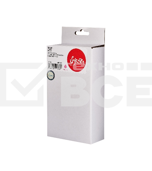 Картридж струйный Sakura B3P20A (№727 Magenta) для HP, пурпурный, 130 мл.