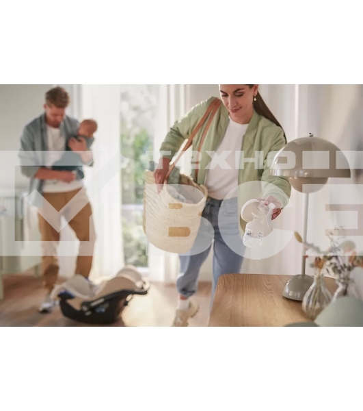 Молокоотсос ручной Philips SCF430/13, вес 0.3 кг, технология Natural Motion, мягкая насадка с адаптивной формой, 3 контейнера для 180 мл. для хранения молока в комплекте