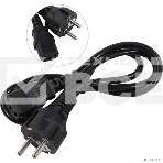 Кабель питания ExeGate Power PC-1P (Евровилка Schuko->С13) VDE-250V-3*0.75-CU, 10A, черный, 1.0м, фото2