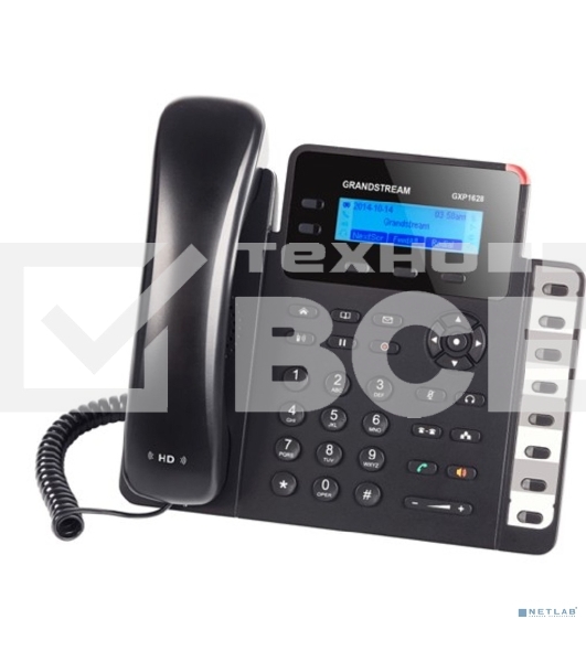 IP-телефон Grandstream GXP1628, 2 SIP линии, 8 BLF клавиш, PoE