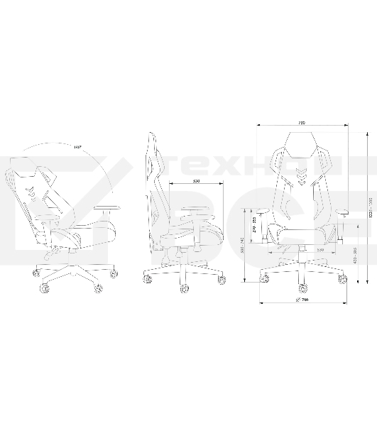 Кресло игровое Cactus CS-CHR-090BLR черный/красный, сиденье черный/красный, эко.кожа/сетка, крестовина пластик, пластик черный