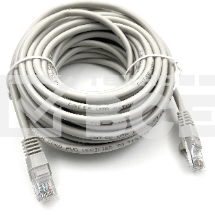 Патч-корд KingPrice KP-PC-c5e-10m-g UTP 4 пары cat.5E CCA molded 10м серый RJ-45 (m)-RJ-45 (m)