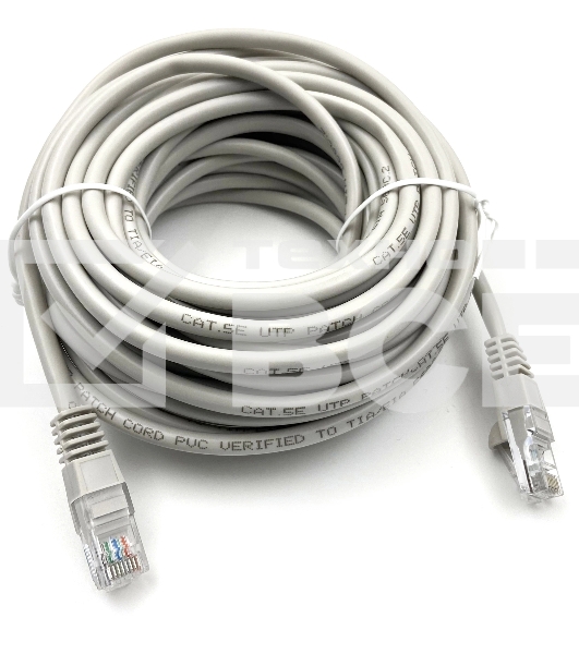 Патч-корд KingPrice KP-PC-c5e-10m-g UTP 4 пары cat.5E CCA molded 10м серый RJ-45 (m)-RJ-45 (m)