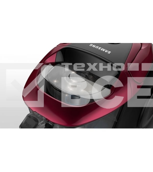 Пылесос Samsung VC18M31A0HP бордовый/черный, 380/1800 Вт, уборка сухая, пылесборник контейнер 2 л