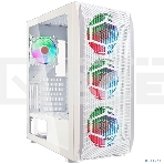 Компьютерный корпус Ginzzu GL 390 боковая дверца закаленное стекло на петлях на магнитах, controller CRC10, 4* 12R6W FAN 12CM RGb белый, фото13