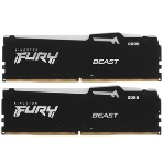 Оперативная память Kingston Fury Beast RGb, DDR5, 32Gb (2x16 Gb), 6000 MHz, CL30, радиатор, RGb, черный, фото7