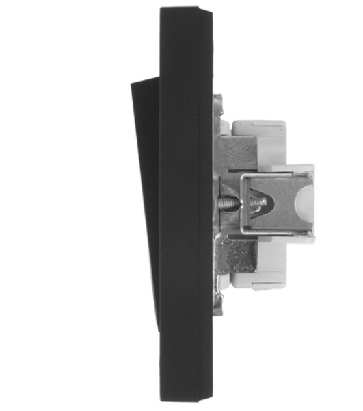 Выключатель 2-кл. СП AtlasDesign 10А IP20 (сх. 5) 10AX в сборе карбон SchE ATN001052