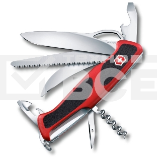 Нож перочинный Victorinox RangerGrip 57 Hunter (0.9583.MC) 130мм 13функций красный/черный карт.коробка