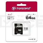 Флеш карта Micro SecureDigital 64Gb Transcend Class 10 TS64GUSD300S-A{MicroSDXC Class 10 UHS-I, SD adapter}, фото3
