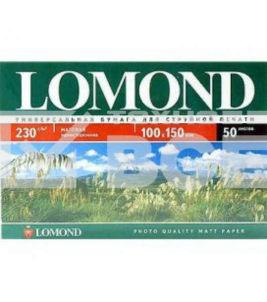 Фотобумага LOMOND Односторонняя Матовая, 230г/м2, A6 (10X15)/500л. для струйной печати (технол.уп).
