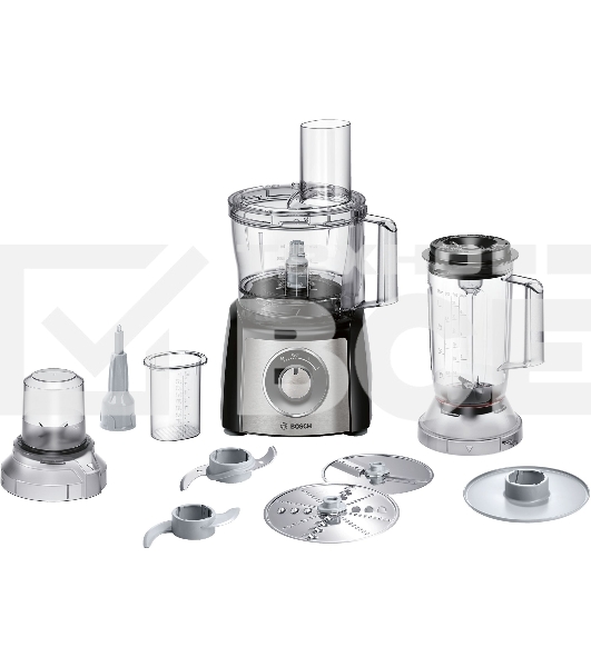 Кухонный комбайн Bosch MCM3501M 800 Вт, Скорости: 2, Блендер 1 л, Чаша 2.3 л, Цвет: черны/серебристый