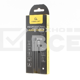 Кабель Cablexpert аудио 90˚ CCAB-01-35MML-1MW, 3.5 Jack (M)/3.5 Jack (M), белый, 1м, блистер