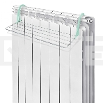 Сушилка для белья НИКА СБ5-65П/С серый на радиатор, фото 1