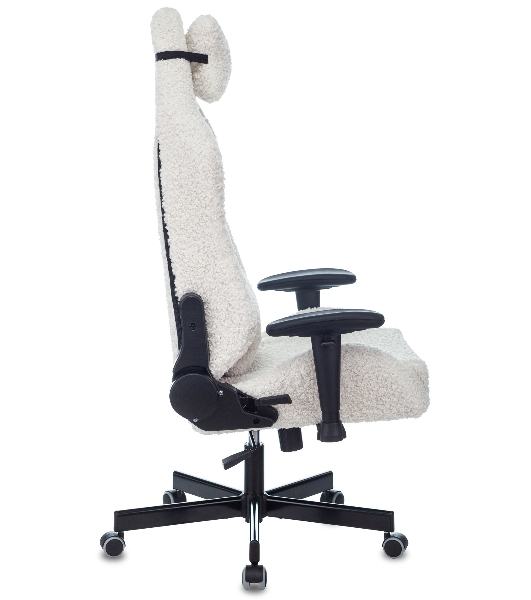 Кресло игровое Knight T1 молочный экомех с подголов. крестовина металл