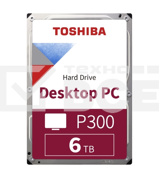 Жесткий диск Toshiba SATA-III 6Tb HDWD260UZSVA P300 (5400rpm) 128Mb 3.5