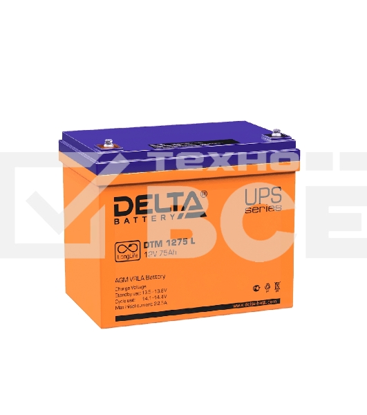 Батарея Delta DTM 1275 L (12V, 75Ah)