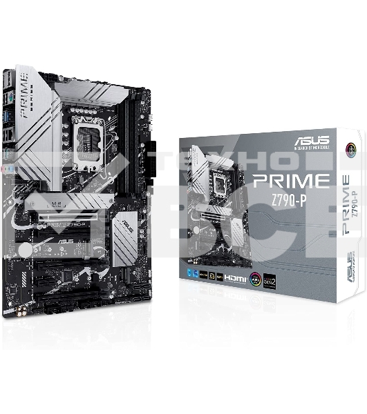 Материнская плата ASUS PRIME Z790-P, LGA 1700, Intel Z790, 4xDDR5, 4xSATA, 3xM.2 PCIe 4.0 x4, 1xPCIe 5.0 x16, 3xPCIe x4, 1xPCIe x1, 1xHDMI, 1xDP, 1xUSB-C 3.2 Gen 2x2, 1xUSB 3.2 Gen 2, 2xUSB 3.2 Gen 1, 4xUSB 2.0, 1x 2.5Gb LAN, 3x3.5 мм, 7.1, ATX