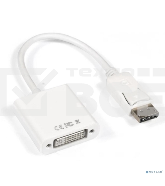 Кабель-переходник DisplayPort-DVI ExeGate EX-DPM-DVIF-0.1 (20M/19F, 0,1м)