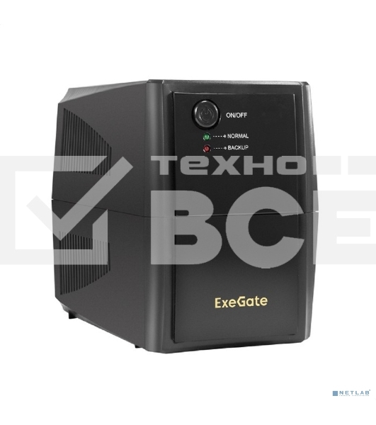 Источник бесперебойного питания ExeGate SpecialPro UNB-500.LED.AVR.2SH <500VA/300W, LED, AVR, 2*Schuko, Black>