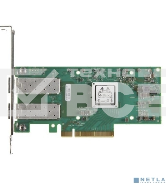Сетевая карта ConnectX®-5 EN network interface card, 25GbE dual-port SFP28, PCIe3.0 x8, tall bracket, ROHS R6