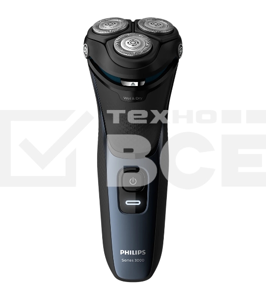 Бритва роторная Philips S3134/51 реж.эл.:3 питан.:аккум. черный