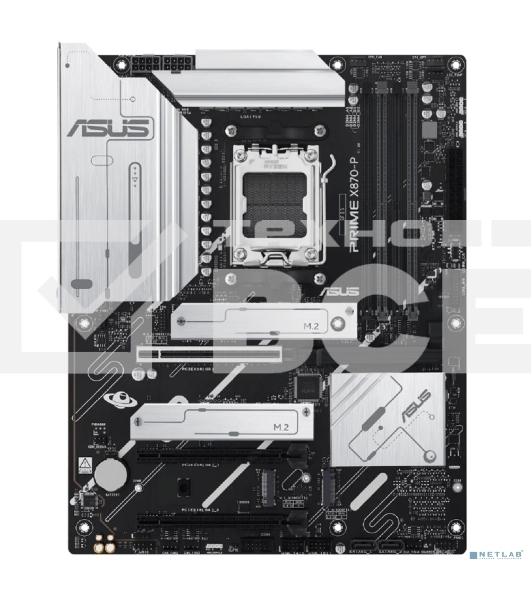 Материнская плата ASUS PRIME X870-P, AM5, AMD X870, 4xDDR5, 2xSATA, 4xM.2, 1xPCIe 5.0 x16, 2xPCIe 4.0 x1, 1xHDMI, 2xUSB-C, 1x 2.5Gb LAN, 4xUSB-A 3.2 Gen 1, 1xUSB-A 3.2 Gen 2, 4xUSB-A 2.0, 3x3.5 мм, 7.1, ATX