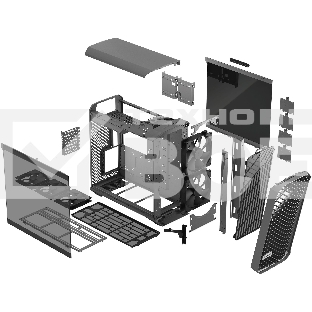 Компьютерный корпус Fractal Design Torrent Gray TG Light Tint / E-ATX, TG, 2x3.5, 4x2.5, 7xPCI, 1xUSB-C, 2xUSB3.0 / 2x180mm, 3x140mm fans inc. / FD-C-TOR1A-02