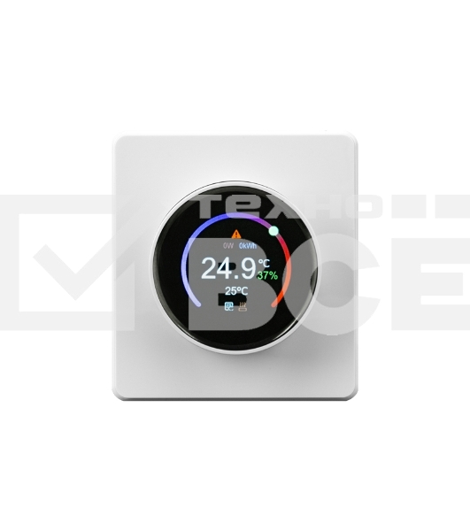 Терморегулятор Kranz KR-78-0728-1 ROUND Wi-Fi с/у перламутр