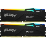 Оперативная память Kingston Fury Beast RGb, DDR5, 32Gb (2x16 Gb), 6000 MHz, CL30, радиатор, RGb, черный, фото6