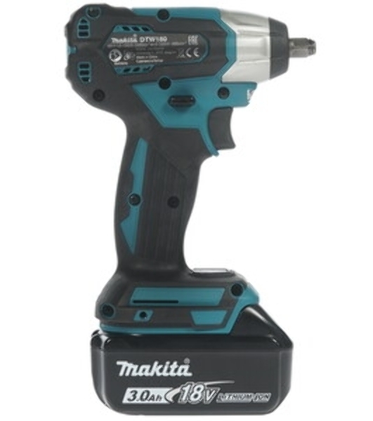 Гайковерт акк MAKITA DTW180RFE б\щет, 18В, 2x3Ач, Li-ion, 3600у\м, 180Нм, квадрат 3\8'