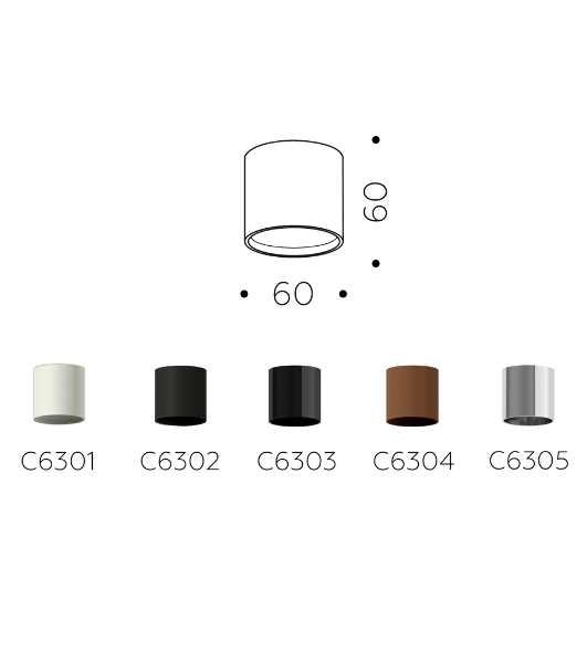 Корпус светильника накладной для насадок D60mm C6304 SCF кофе песок D60*H60mm MR16 GU5.3