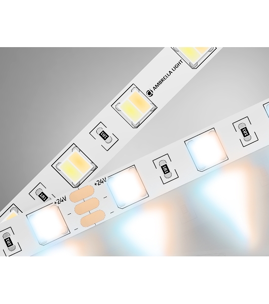 Светодиодная лента Ambrella light GS4101 5050 60Led/ 14W m/ 24V IP20 CCT 3000-6500K/ 5000*10*1.87mm (3 конт.)