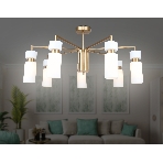 Люстра Ambrella light LH56126/7 BS/FR латунь/белый матовый E14*7 max 40W D705*350, фото 1
