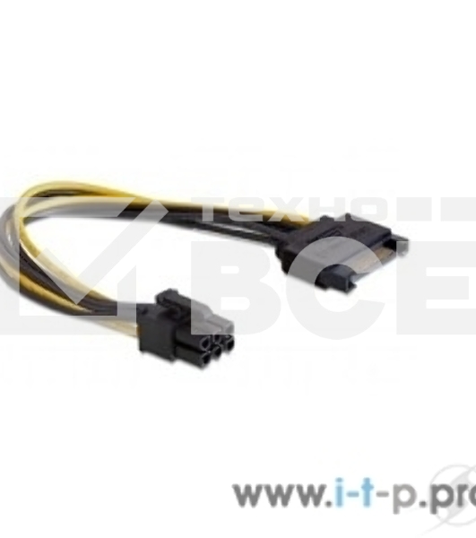 Разветвитель питания Cablexpert CC-PSU-SATA, SATA->PCI-Express 6pin, для подключения в/к PCI-Е (6pin) к б/п ATX