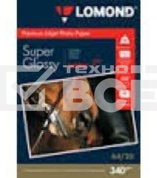 Фотобумага ПРЕМИУМ для стр.печати LOMOND А4, 340 г/м2 односторонняя Bright Super Glossy(20л)
