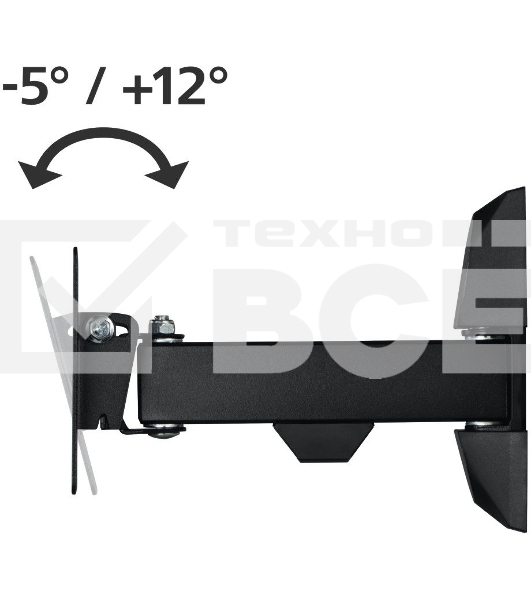 Кронштейн для телевизора Hama H-118113 черный 10