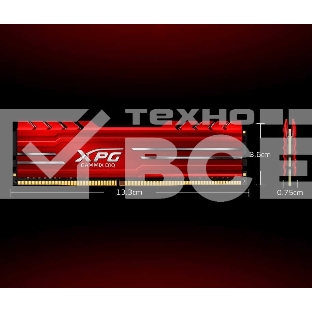 Оперативная память XPG Gammix D10, DDR4, 32GB (2x16GB), 3600MHz, CL18, UDIMM, с радиатором, черный
