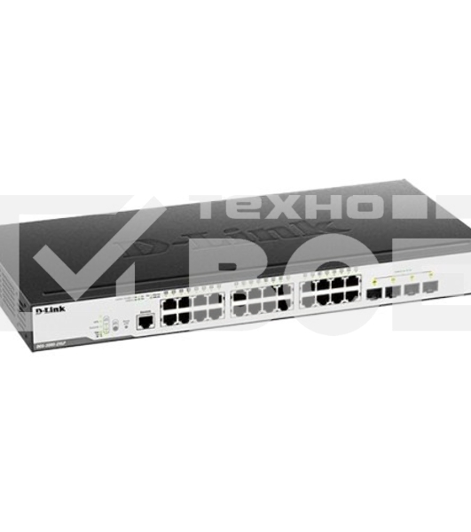 Коммутатор D-Link Switch DGS-3000-28LP/B1A Управляемый коммутатор 2 уровня с 24 портами 10/100/1000Base-T и 4 портами 1000Base-X SFP (24 порта с подде
