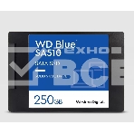 Накопитель SSD WD Blue SA510 WDS250G3B0A, 250GB, SATA III, 2.5