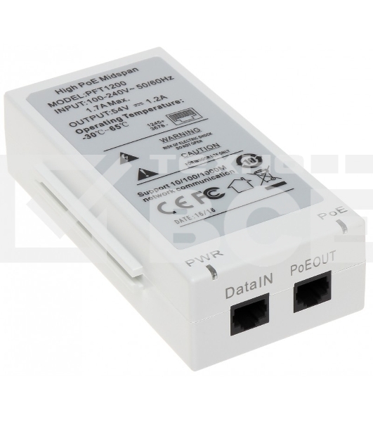 Инжектор POE Dahua DH-PFT1200 (упак.:1шт)