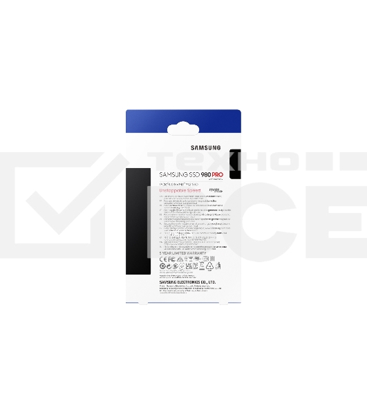 Накопитель SSD Samsung 980 PRO MZ-V8P2T0CW, 2Tb, PCIe 4.0 x4, M.2 2280, NVMe, R/W 7000/5100, с радиатором
