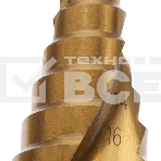 Сверло по металлу ступенчатое ТИТАН 4,0-32,0 мм 102 mm 65 HRC Р6М5 TiN Kranz, фото3
