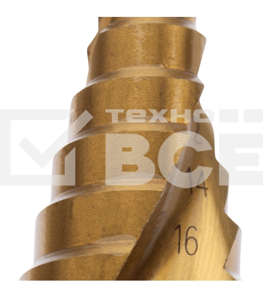 Сверло по металлу ступенчатое ТИТАН 4,0-32,0 мм 102 mm 65 HRC Р6М5 TiN Kranz