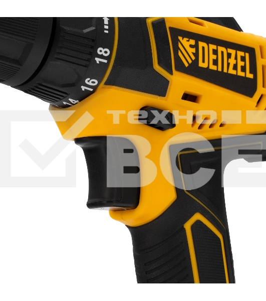Дрель-шуруповерт Denzel CDL-18-0, Аккумуляторная, 18В, Без АКБ и ЗУ