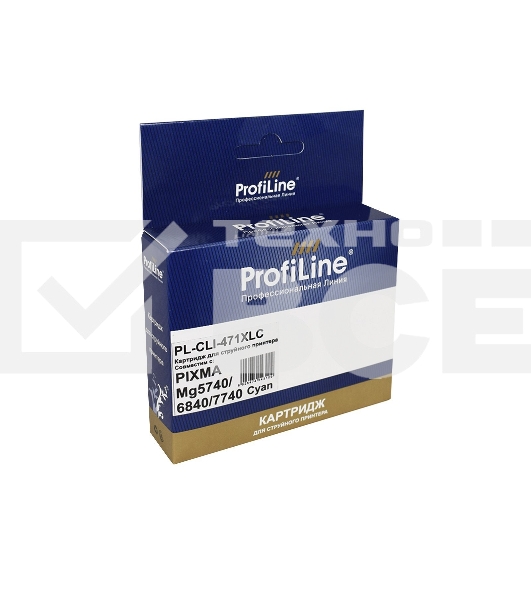 Струйный картридж PL-CLI-471 XLC для принтеров Canon PIXMA MG5740/MG6840/MG7740/TS5040/TS6040/TS8040/TS9040 с чернилами Cyan ProfiLine