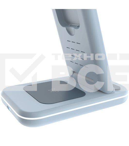 Беспроводное зарядное устройство CANYON WS-304, Foldable  3in1 Wireless charger, with touch button for Running water light, Input 9V/2A,  12V/1.5AOutput 15W/10W/7.5W/5W, Type c to USB-A cable length 1.2m, with QC18W EU plug,132.51*75*28.58mm, 0.168Kg,Blue