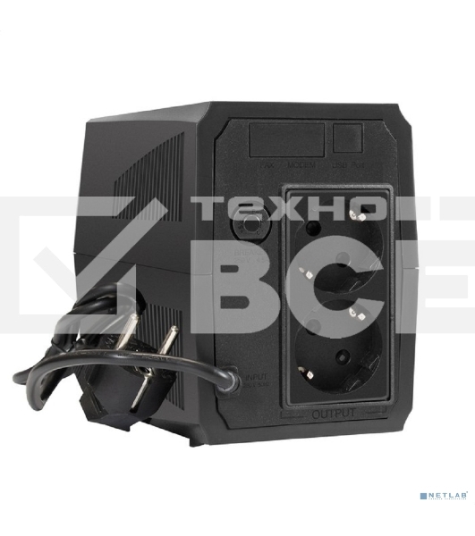 Источник бесперебойного питания ExeGate SpecialPro UNB-500.LED.AVR.2SH <500VA/300W, LED, AVR, 2*Schuko, Black>